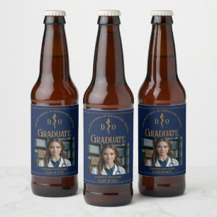 Navy Blue Osteopathic Medical School Afstuderen Bier Etiket