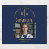 Navy Blue Osteopathic Medical School Afstuderen Bier Etiket (Enkel label)