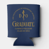 Navy Blue Osteopathic Medical School Afstuderen Blikjeskoeler (Achterkant)