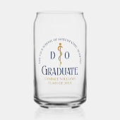 Navy Blue Osteopathic Medical School Afstuderen Blikvorm Glas (Voorkant)