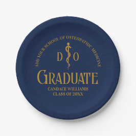Navy Blue Osteopathic Medical School Afstuderen Papieren Bordje