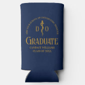 Navy Blue Osteopathic Medical School Afstuderen Seltzer Blikjeskoeler (Achterkant)