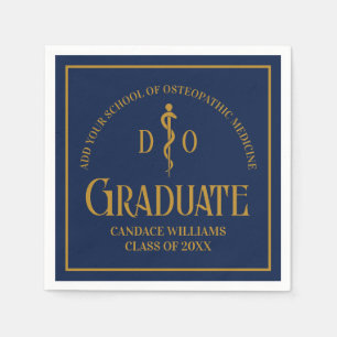 Navy Blue Osteopathic Medical School Afstuderen Servet