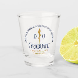 Navy Blue Osteopathic Medical School Afstuderen Shot Glas