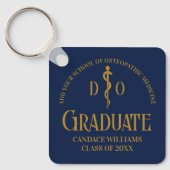 Navy Blue Osteopathic Medical School Afstuderen Sleutelhanger (Voorkant)