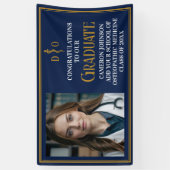 Navy Blue Osteopathic Medical School Afstuderen Spandoek (Verticaal)