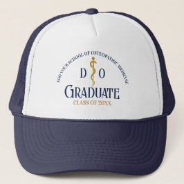 Navy Blue Osteopathic Medical School Afstuderen Trucker Pet