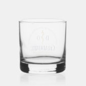 Navy Blue Osteopathic Medical School Afstuderen Whisky Glas (Achterkant)