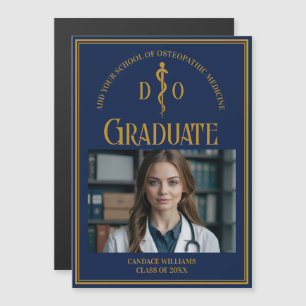 Navy Blue Osteopathic School Afstuderen Magneet Ka