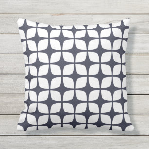 Navy Blue OutdoorKussens - modern patroon Buitenkussen