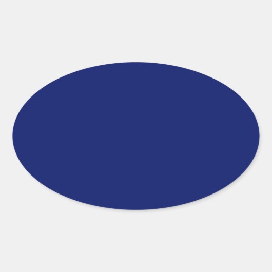 Navy Blue Oval Sticker (Voorkant)