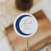 Navy Blue Over the Moon Boy Baby shower