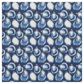 Navy Blue Oyster Half Shell patroon Stof (Swatch)