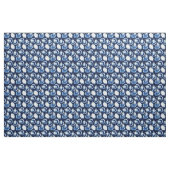 Navy Blue Oyster Half Shell patroon Stof (Fat Quarter)