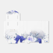 Navy Blue Paars Gold Lettering Wedding Bedankdoosjes (Uitgevouwen)