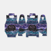 Navy Blue Paarse Ocean Agaat Verjaardag Dank u Bedankdoosjes (Uitgevouwen)