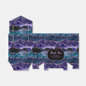 Navy Blue Paarse Ocean Agaat Verjaardag Dank u Bedankdoosjes (Uitgevouwen)