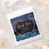 Navy Blue Paarse Ocean Agaat Verjaardag Dank u Bedankzakje (Geknipt)