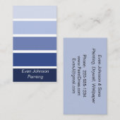 Navy Blue Paint Samples Visitekaartje (Voorkant / Achterkant)