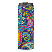 Navy Blue Paisley Thermosbeker (Achterkant)