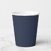Navy Blue Papieren Bekers (Achterkant)