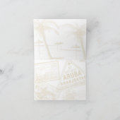 Navy Blue Passport Dank je wel Bedankkaart (Binnen)