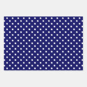 Navy Blue Patterned Inpakpapier Vel (Voorkant 2)