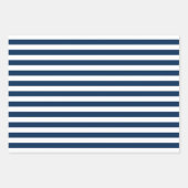 Navy Blue Patterned Inpakpapier Vel (Voorkant 3)