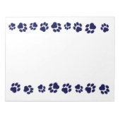 Navy Blue Paw-Notitieblok Notitieblok (Voorkant)