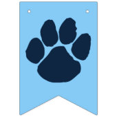 Navy Blue Pawprint Afstuderen Hanging Banner (Eerste vlag)
