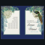 Navy Blue  Peacock Feather Wedding Programme<br><div class="desc">WEDDING PROGRAMMA - eenvoudig aan te passen aan uw informatie. Je moet ze vouwen als je ze krijgt,  ze zijn niet voorvouwd. Elegant,  gesofisticeerd en klassiek huwelijksthema met  pauzes,  met de hand geschilderde waterverf veren en een marinesurk blauw trouwthema. Copyright. Audrey Jeanne Roberts.</div>