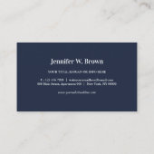 Navy Blue pen schrijvers Visitekaartje (Achterkant)
