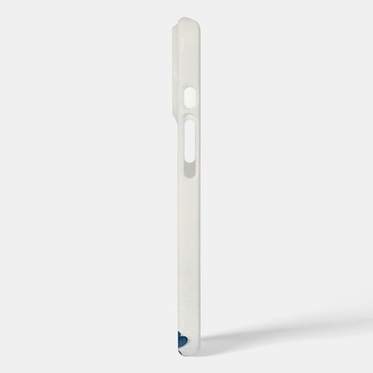 Navy Blue Peonies iPhone Case (Achterkant / Links)