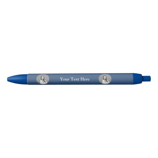 Navy Blue Personalized Name Pen Elegant Style (Voorkant)