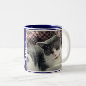 Navy Blue Pet Photos and Names  Tweekleurige Koffiemok (Voorkant rechts)