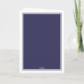 Navy Blue Photo Boy First Communion Bedankkaart (Achterkant)