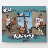 Navy & Blue Photo Collage, speciaal gepersonalisee Fotoplaat (Voorkant)