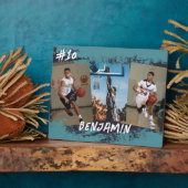 Navy & Blue Photo Collage, speciaal gepersonalisee Fotoplaat (Zijkant)