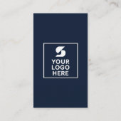 Navy Blue Photo Logo Real Estate Agent  Visitekaartje (Achterkant)