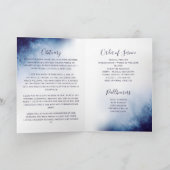 Navy Blue Photo Memorial Funeral in Loving Memory Programma (Binnen)