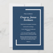 Navy Blue Photo Modern Photo Afstuderen (Achterkant)