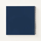 Navy Blue Photo Waterverf Wedding Guest Book Notitieboek (Achterkant)