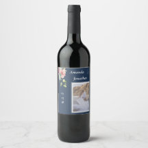 Navy Blue Photo Waterverf Wedding