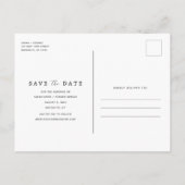 Navy Blue Photo Wedding Save the Date Aankondigingskaart (Achterkant)