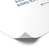 Navy Blue Pick a Seat Unplugged Ceremony-teken Poster (Hoek)