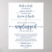 Navy Blue Pick a Seat Unplugged Ceremony-teken Poster (Voorkant)