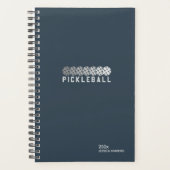 Navy Blue Pickleball Personal Weekly Planner (Voorkant)
