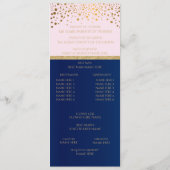 Navy Blue, Pink en Gold - programma Programmakaart (Achterkant)