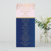 Navy Blue, Pink en Gold - programma Programmakaart (Staand voorkant)