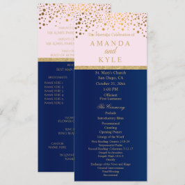 Navy Blue, Pink en Gold - programma Programmakaart
